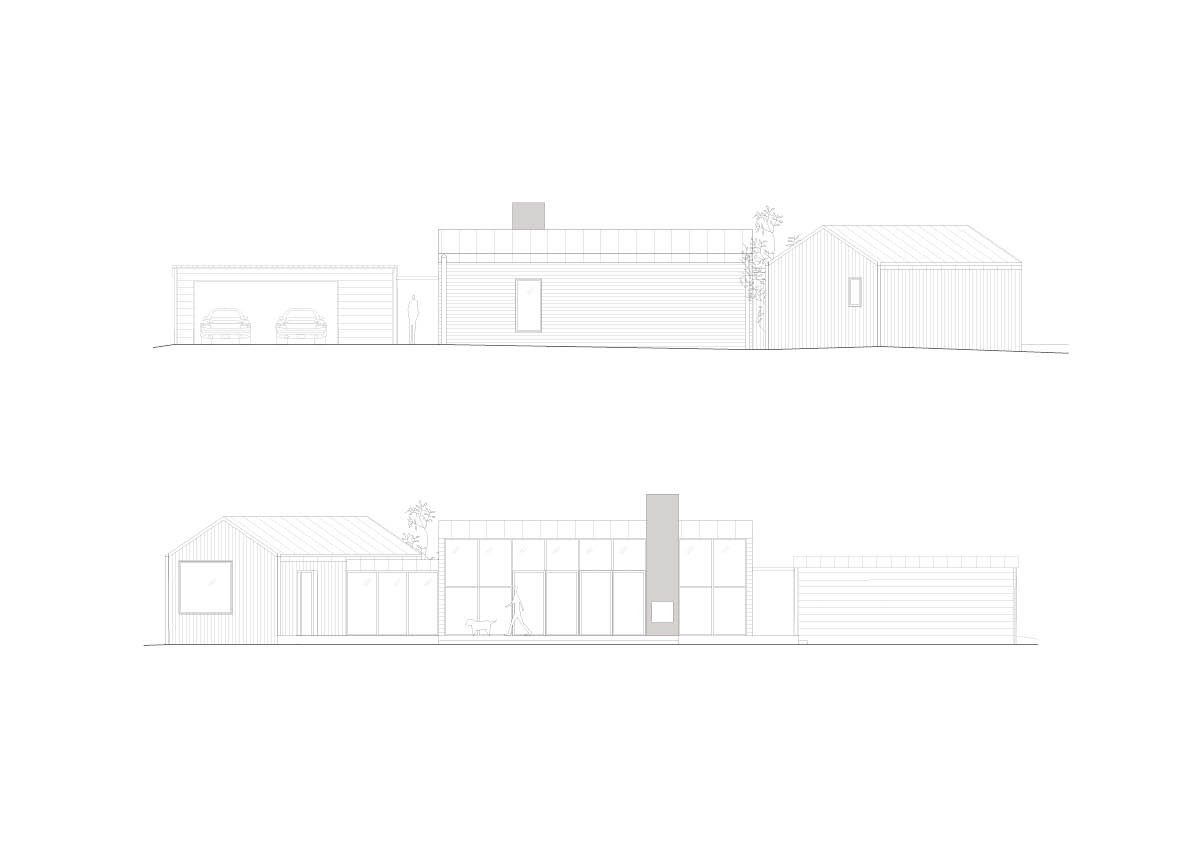 Pohled 1 (Dům inspirovaný australskou architekturou; Anna Koukolová architekti)