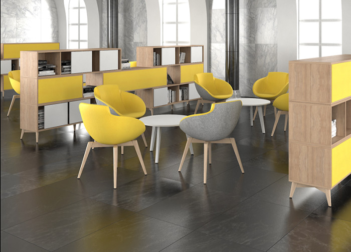 Vhodně zvolená barevnost skříně SAVE CH dokonale doplní kancelář i open space.