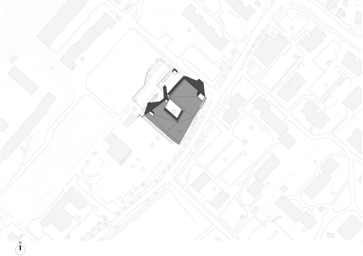 OOPEAA Office for Peripheral Architecture, měděná kaple v Suvela, situace