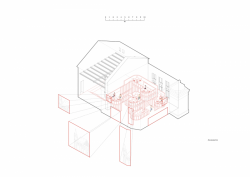 Enotéka - vinný bar a degustační prostor ve Znojmě, Chybík+Krištof, axonometrie