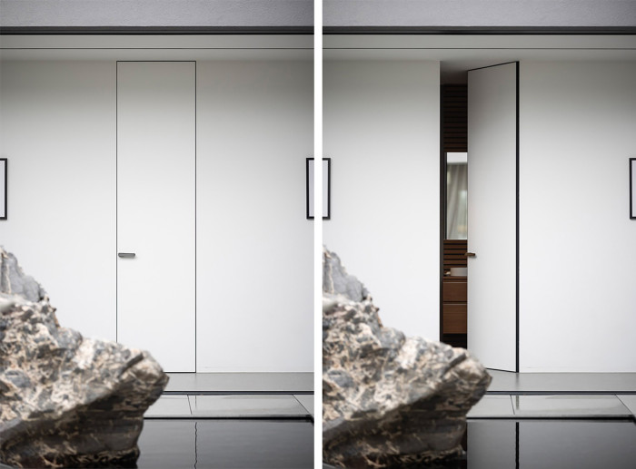 Otočné dveře MASTER ve skryté zárubni AKTIVE lze vyrobit až do výšky 3 700 mm  