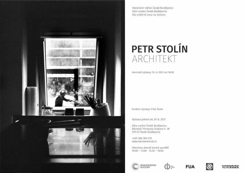 Výstava Petr Stolín architekt, pozvánka. Zdroj: Dům umění města České Budějovice