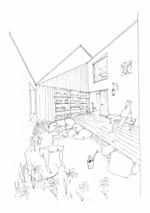 Rodinný dům ve Zlíně od studia NOVÝ architekti, skica