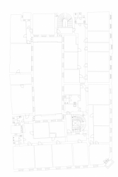 DAM architekti, kancelářská budova Jindřišská 16, půdorys typického podlaží, původní stav – foto