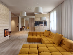 Interiér bytu Rezidence Gotthardská v Praze od NEDVEDARCHITETI