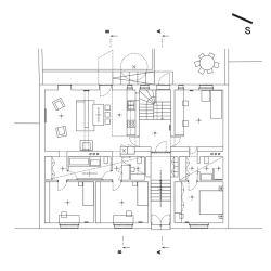 Rekonstrukce domu v Jindřichově Hradci, Matěj Šebek a Martin Petřík: Půdorys 1.NP