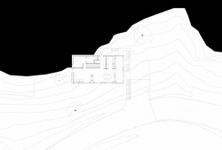 Červený dům z betonu v Lillehammeru, Sanden + Hodnekvam Architects, půdroys 2NP