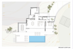 Vila NafplioBlu, Katerina Valsamaki Architects, půdorys 1NP