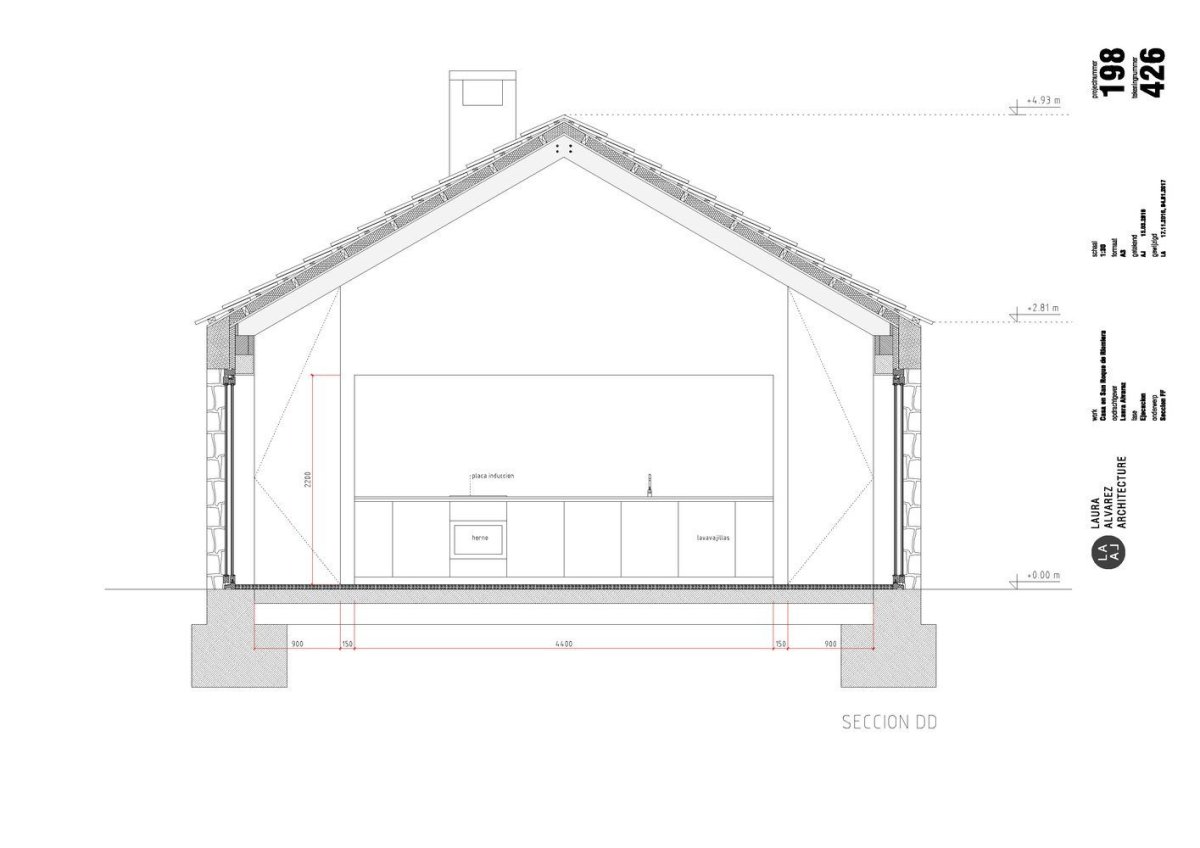 Villa Slow, řez, Laura Alvarez Architecture