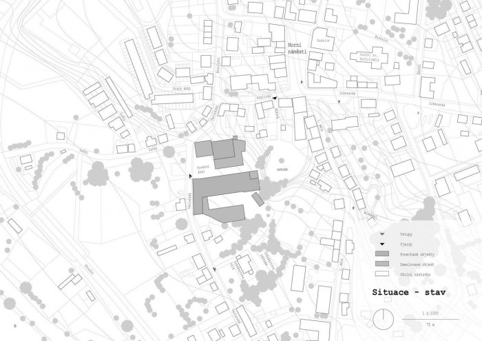 Vojtech Stoklasa, Hrádek nahoře i dole, situace, současný stav – foto