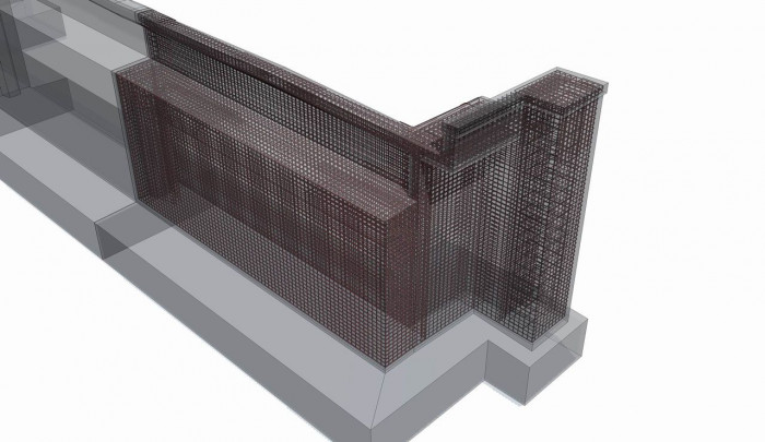 Železniční most v Bartoškově ulici, opera, výztuž - foto