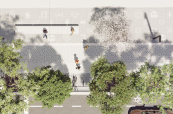 Studie představující budoucí podobu letenské třídy Korunovační od edit! architects