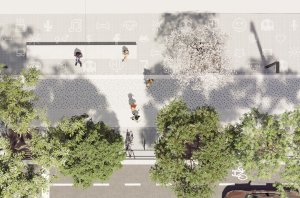 Studie představující budoucí podobu letenské třídy Korunovační od edit! architects
