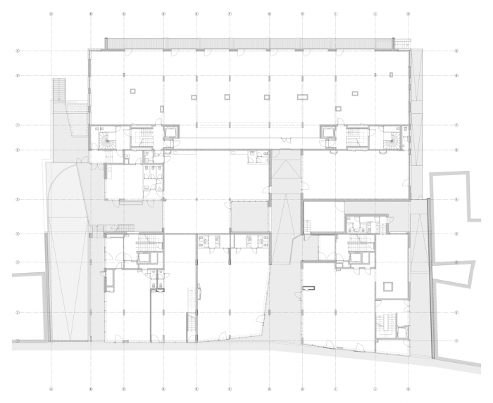 gutgut, JRKVC, DUN / Bytový dom na Dunajskej, půdorys 1. NP – foto