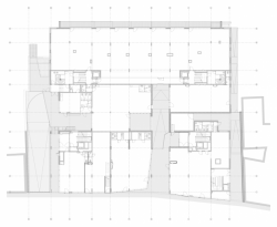 gutgut, JRKVC, DUN / Bytový dom na Dunajskej, půdorys 1. NP – foto