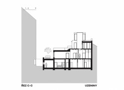 Bývalá Výrobna uzenin v Nuslích, Atelier Hoffman, řez C-C