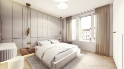 Interiéry bytů v rezidenci U Milosrdných od studia KarlinBlok