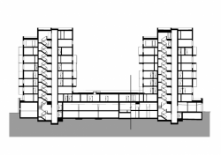 Architekti Šebo Lichý & Drahan Petrovič, Polyfunkčný objekt Nový Háj, řez - foto