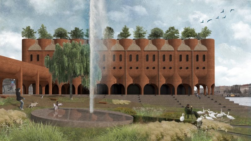Bazén u břehu Vltavy na Smíchově, Matěj Kovačík. Zdroj: Bakala Foundation