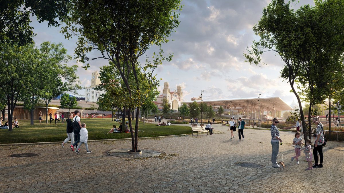 Mapový portál Praha zítra?, nabízí základní přehled aktuálních stavebních záměrů, jež budou formovat budoucí tvář Prahy. (na obrázku Nové Dvory)