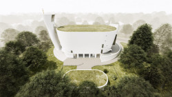 Návrh připravovaného kostela v Neratovicích, Fránek Architects, 2019.