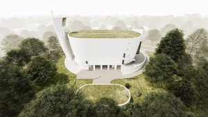 Návrh připravovaného kostela v Neratovicích, Fránek Architects, 2019.