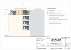 Ing. arch. Milan Hrůza, bytový dům Veleslavínská - pohled jihovýchodní