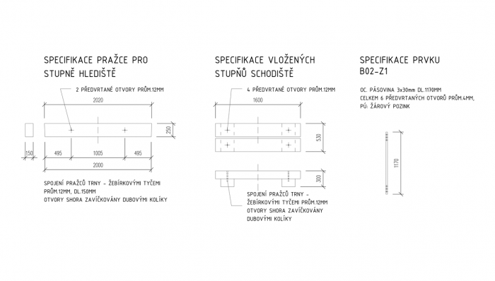třiarchitekti, Letní scéna AmFík, technické detaily – foto