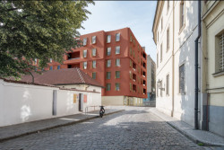 Bytov dům U Milosrdných v Praze po úpravách, Fránek Architects, studie 2018-2020.