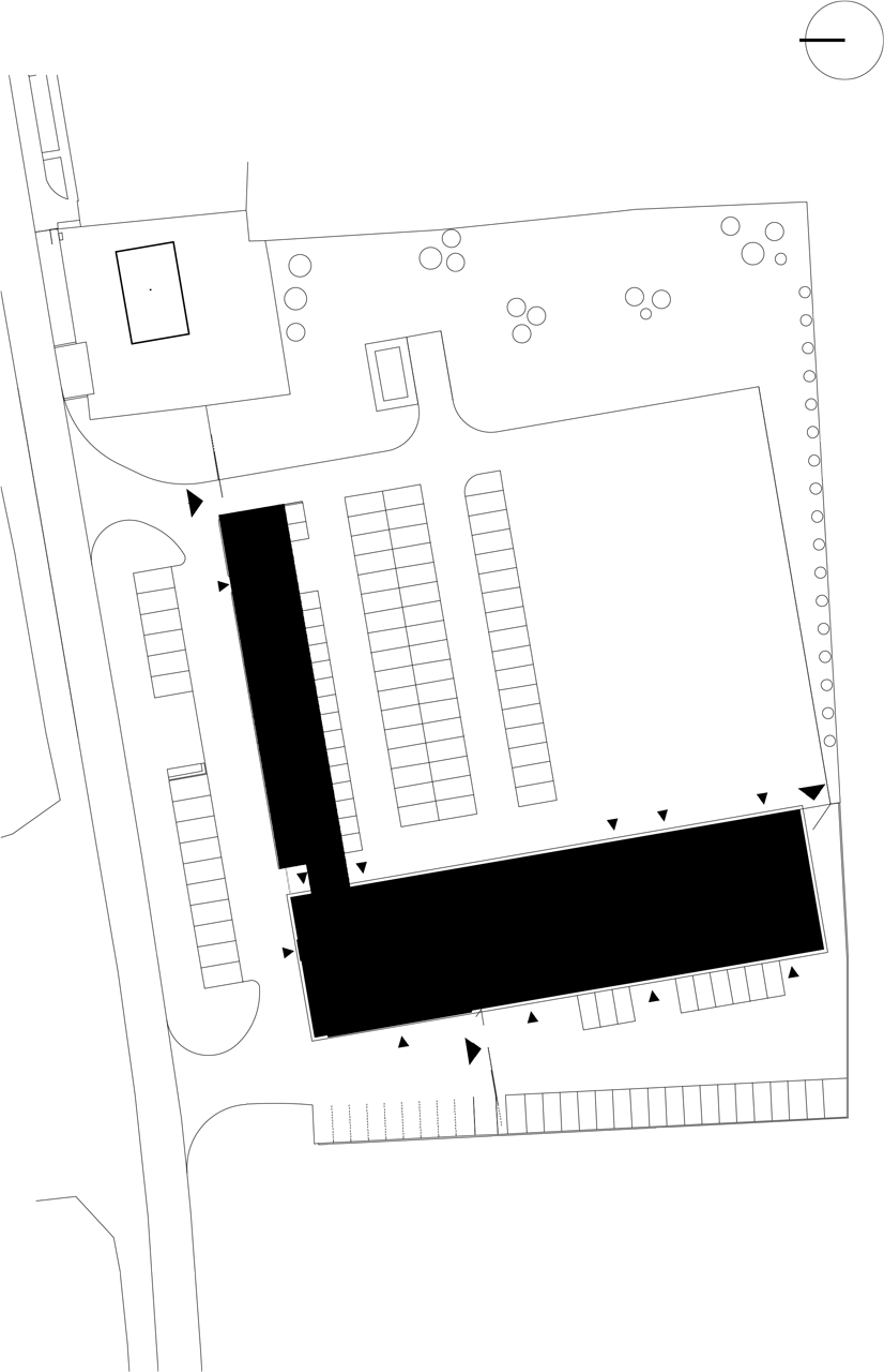 OK PLAN ARCHITECTS s.r.o., SKLADOVACÍ A PARKOVACÍ AREÁL BYCHL s.r.o. - situace