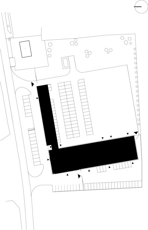 OK PLAN ARCHITECTS s.r.o., SKLADOVACÍ A PARKOVACÍ AREÁL BYCHL s.r.o. - situace