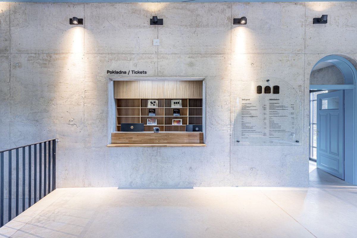 Pohled do "domu hlídače" (Rekonstrukce areálu vodojemů na Žlutém kopci v Brně, David Prudík architekti)
