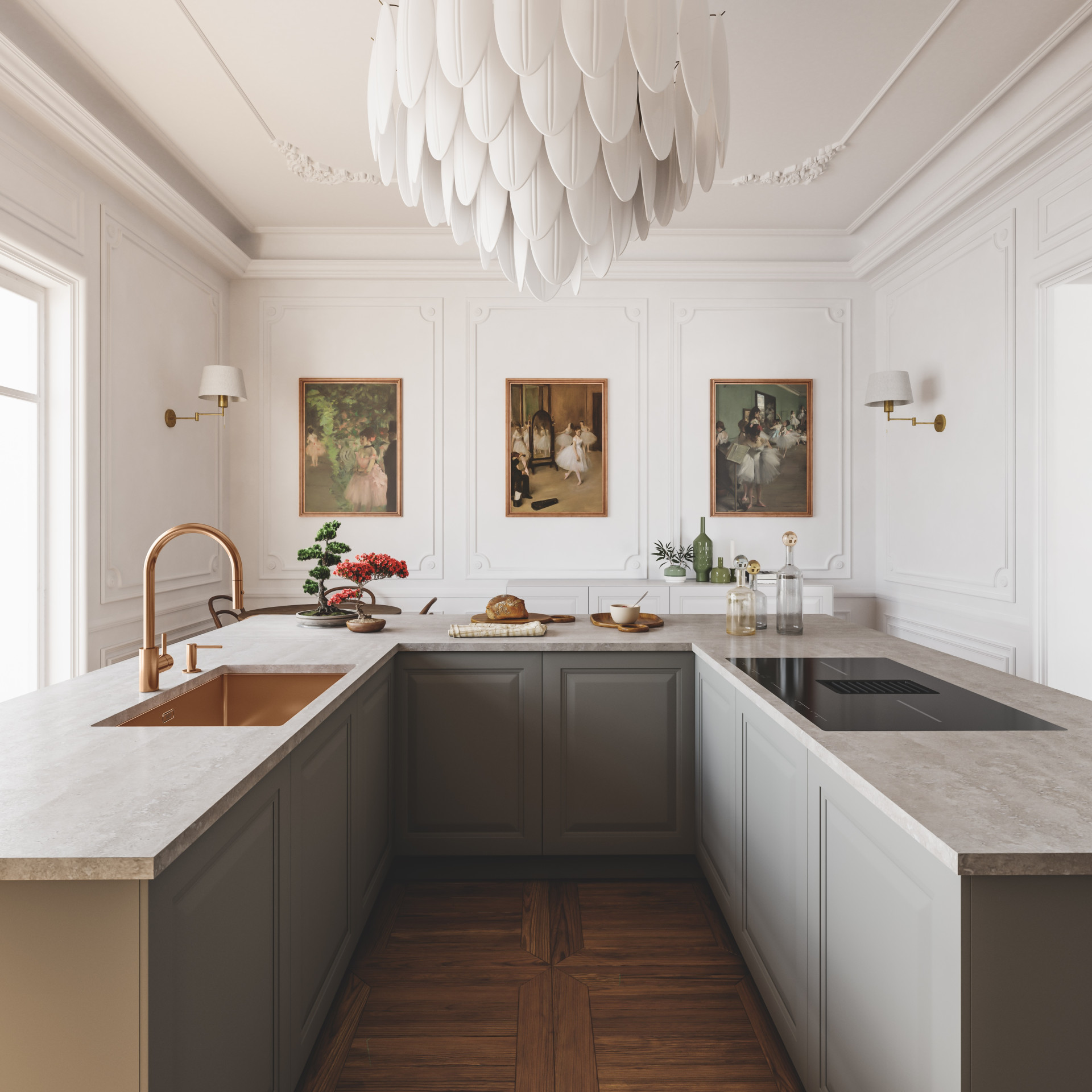 Byt s klasicistní inspirací v Paříži