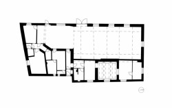 Rekonstrukce hospody se sálem v Máslovicích, původní půdorys, Bod Architekti