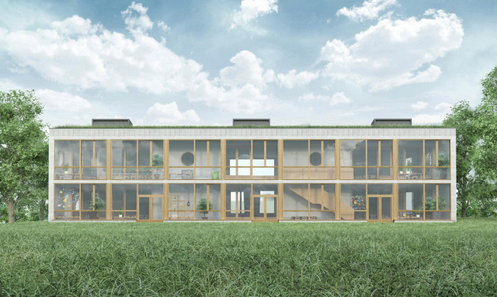 Studio re:architekti zvítězilo v architektonické soutěži na školku Červený vrch v Praze.