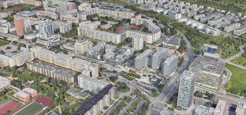 Mrakodrap s vrakem lodi podle Obersteina popírá urbanistické vyznění sídliště. S jeho výstavbou nesouhlasil.