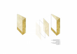 Návrh vstupního prostoru Rudolfina, axonometrie panelu.