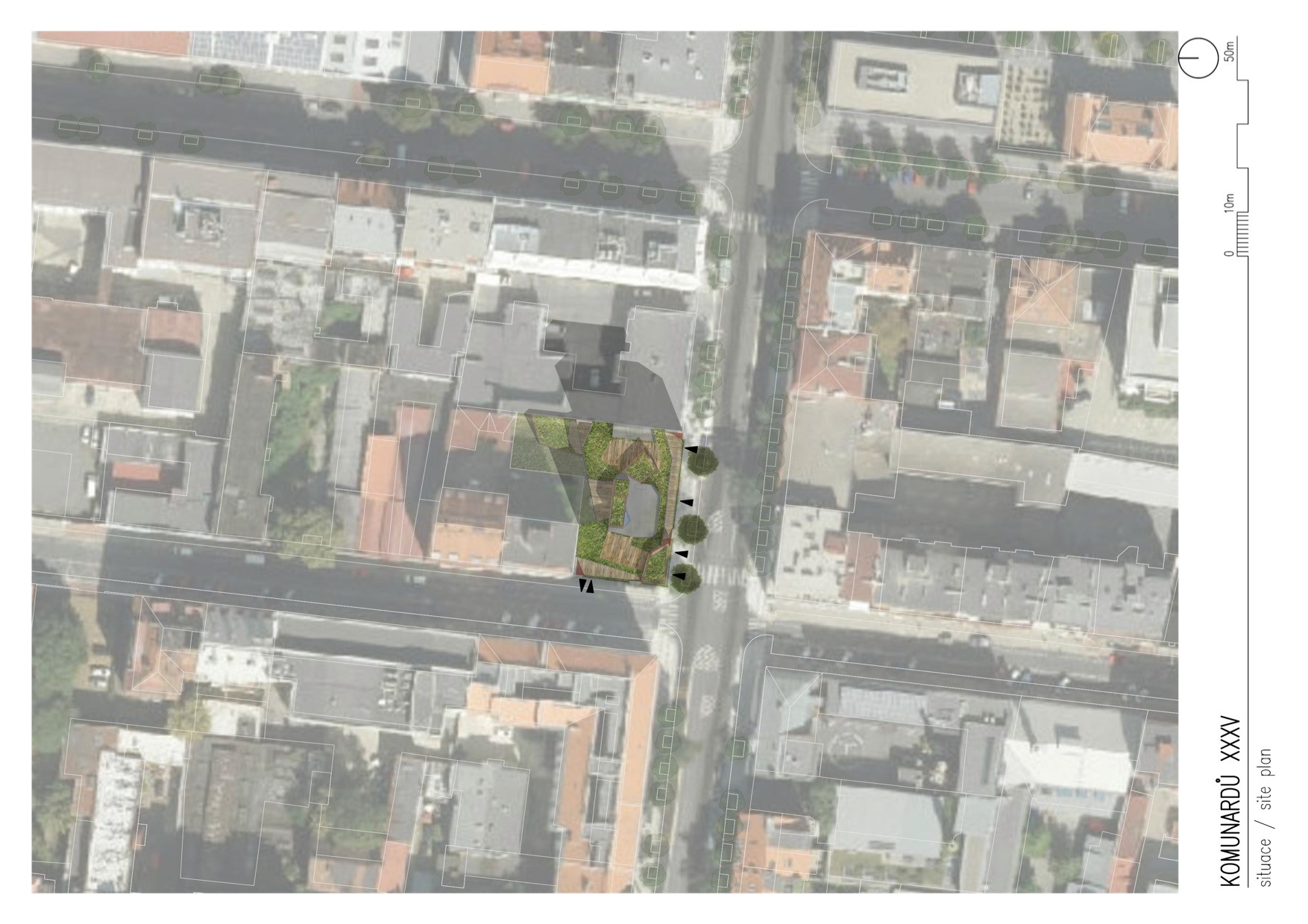 Komunardů XXXV, FIALA+NEMEC, situace