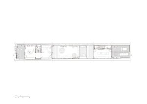 HARQUITECTES, cihlový dům č.p. 1014, půdorys, výkres