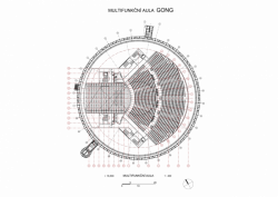 AP ATELIER, Multifunkční aula Gong, půdorys – foto