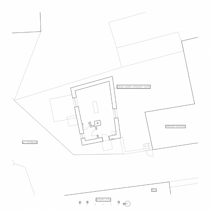 Altán městské knihovny ve Vamberku, Martin Kožnar, půdorys původní