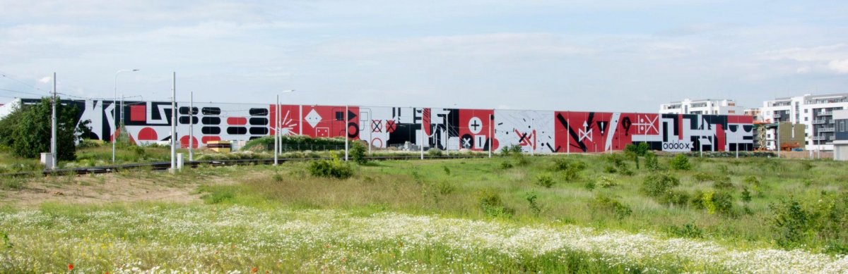 Polep industriální developerské skladištní haly CTPark Plzeň, Kristina Fišerová.