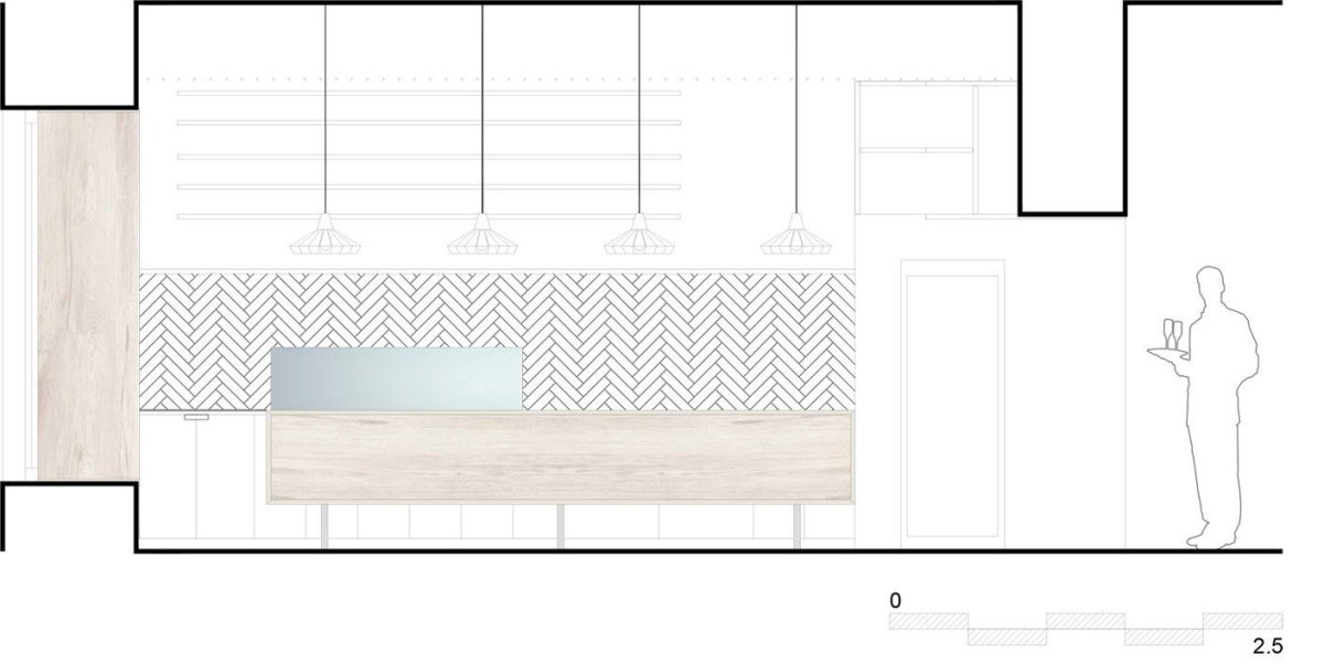 Lasagneria, řez 1, Mar.s architects