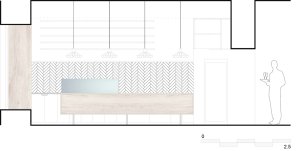 Lasagneria, řez 1, Mar.s architects