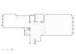 Půdorys - původní stav (Rekonstrukce funkcionalistického bytu v Praze, architekt Martin Čeněk)