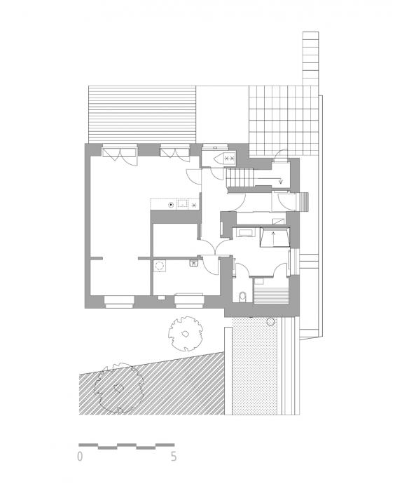 Studio acht, Rezidence Na Dračkách, půdorys 1. PP – foto