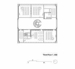 Campus Moos, model, půdorys 4NP, E2A
