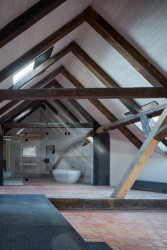 Rekonstrukci činžovního domu v Havelské ulici, QARTA Architektura: Místnosti se zde otevírají do krovu