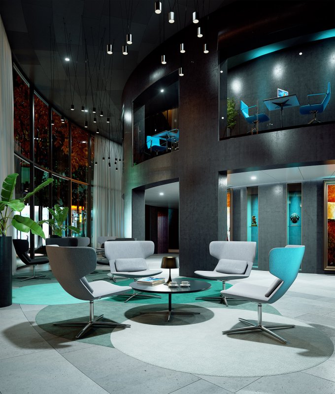 Křeslo Flexi Lounge od LD Seating, které navrhlo italské studio Orlandini Design.