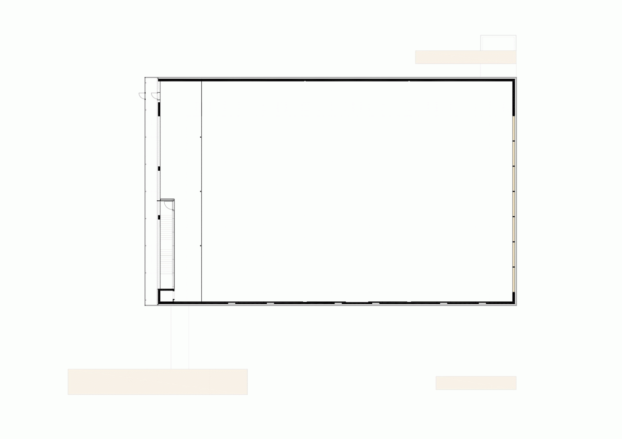 Dietger Wissounig Architekten, Sportovní hala St. Martin, půdorys 2. NP - foto